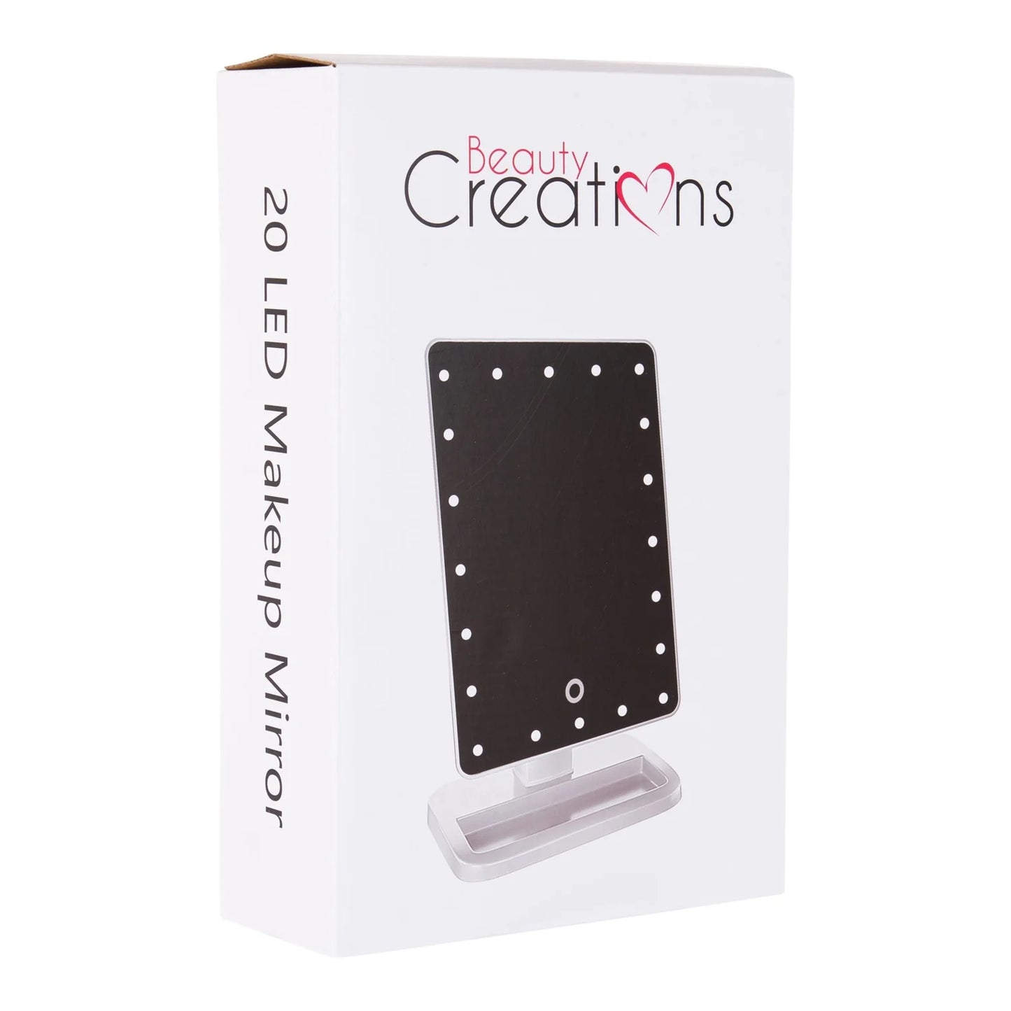 20 LED TOUCH SMALL MIRROR - WHITE