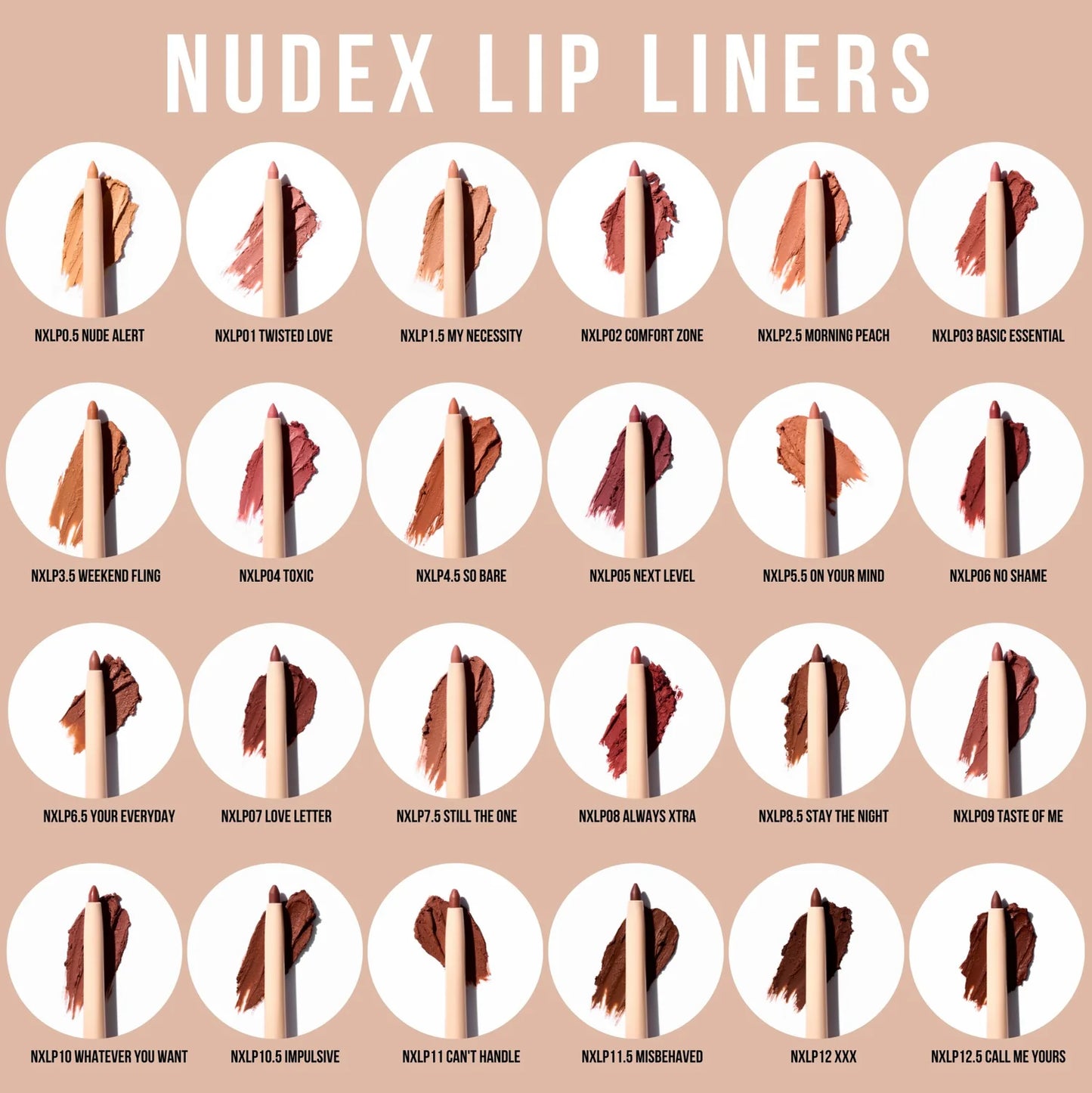 NUDE X LIP LINER (VARIOUS SHADES)