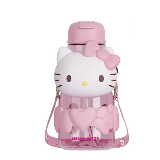 HELLO KITTY CUP WITH STRAW & CORDS 850mL